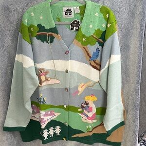 Storybook Knits Multicolor V-Neck Sweater